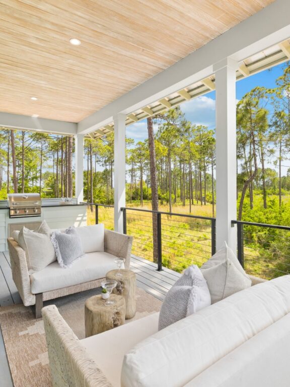 Screened porch overlooking 30A pines — Focus Construction