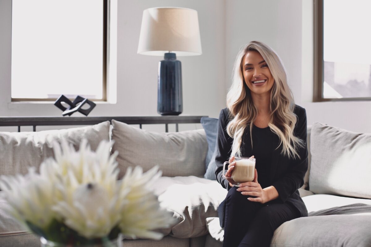 Kayce Sadler, founder of Abode Marketing, in her office