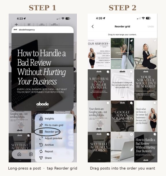 How to Reorder Your Instagram Grid: Step-by-Step + Every Instagram Feature Louisiana Businesses Should Be Using